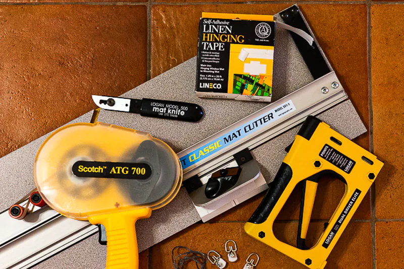 A picture of my picture framing tools. Custom framing and matts by Jeffrey Meyer Photography.