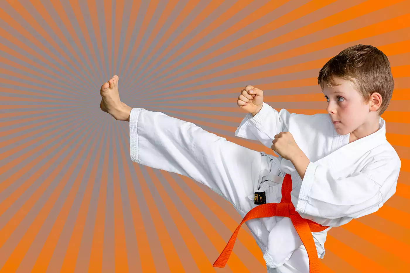 KTK Martial Arts student performing an orange belt kata.  Sport photography by Jeffrey Meyer