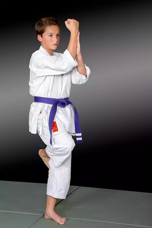 KTK Martial Arts student performing a purple belt kata.  Sport photography by Jeffrey Meyer