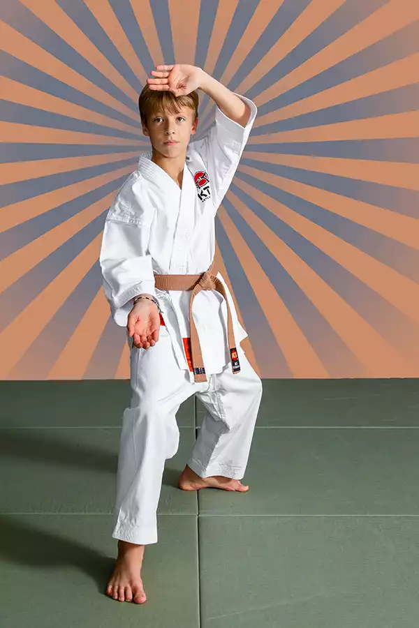 KTK Martial Arts student performing a brown belt kata.  Sport photography by Jeffrey Meyer