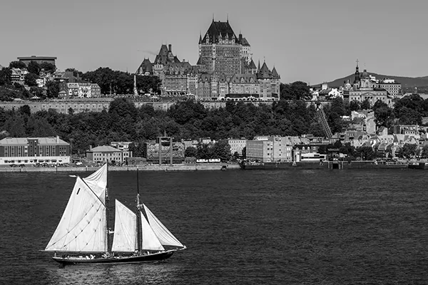 the bluenose II sales past the fairmont château frontenac