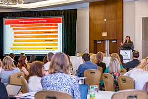 Conference educator in action.  Photo by Jeffrey Meyer.