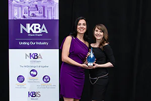 A local Ottawa Kitchen and Bath Designer wins an award from the NKBA Ottawa Chapter.   Photo by Jeffrey Meyer.