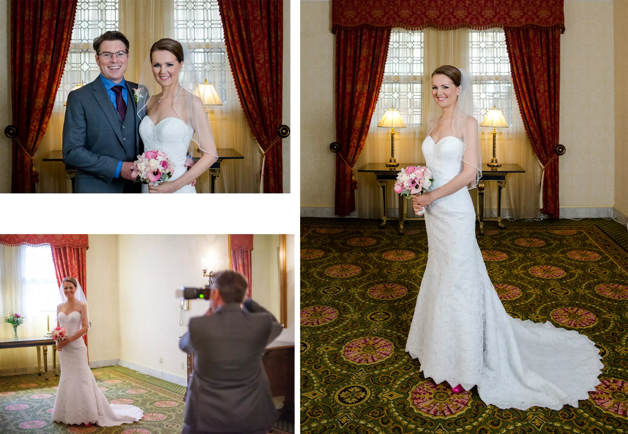 A picture of me photographing my own wedding day.