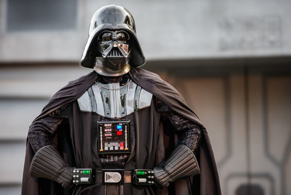 A headshot of Darth Vader by Jeffrey Meyer.